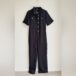 NWT KITTENISH Black Utility Tuxedo Stripe Jumpsuit Multiple Sizes